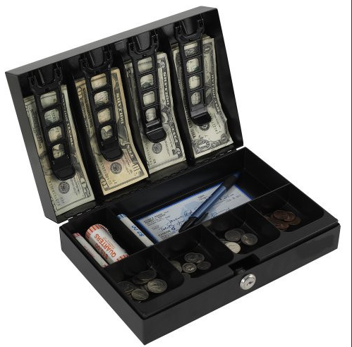 Deluxe Cash Safe with Money Tray