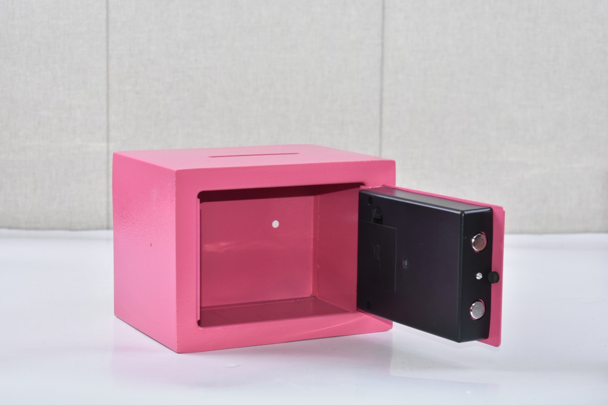 17E Cartoon Household Small Password Safe, All Steel New Anti-theft Office Safe, Cartoon Panel