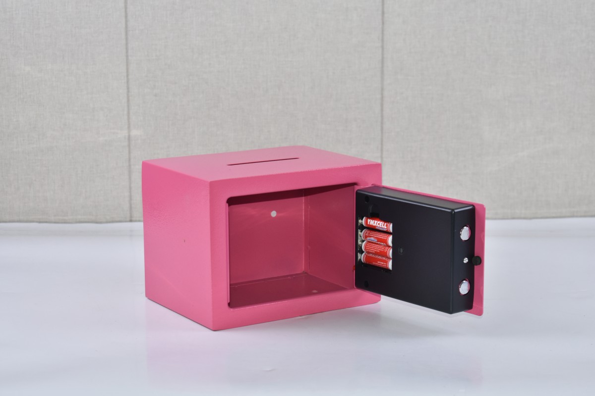 17E Cartoon Household Small Password Safe, All Steel New Anti-theft Office Safe, Cartoon Panel